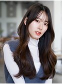 ☆イメチェン外ハネボブパーマ美髪ワイドバングインナーカラー