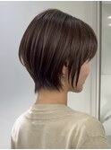 横浜西口コンパクトショートブラウンショートカット丸みショート