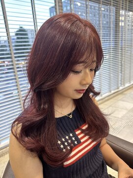 ファブ 千葉店(FaB) 韓国レイヤー×ブリーチなしレッドカラー