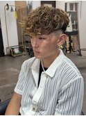 スペインカール ハイライトブラウンカラー
