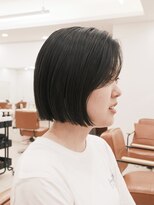 ガーデン 渋谷(GARDEN)&nbsp;ボブ　外ハネボブ　くびれヘア　切りっぱなしボブ　暗めカラー