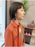 20代30代40代前下がりストレート小顔補正カット