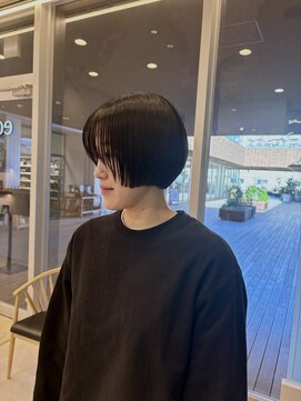 前上がりショートボブ/20代/30代/40代/黒髪
