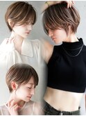 大人可愛い30代40代50代小顔◎マッシュショートボブウルフカット