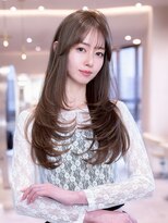 ハバナ 新宿(HAVANA)&nbsp;ミディアムレイヤーカットxダークブラウン/前髪カタログ