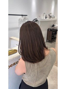 ビューバイネオリーブ 用賀店(Beau'r by neolive) ストレートパーマ縮毛矯正ダークパープル夏ミルクブラウン[用賀]