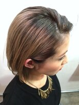 ジャコ ヘアー(jako HAIR) 【jako】ラベンダーグレージュ×耳掛け前下がりボブ