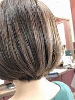 ルーファス 恵比寿 渋谷(Ruufus)&nbsp;人気脱白髪染めハイライトボブ【Ruufus恵比寿渋谷】31575