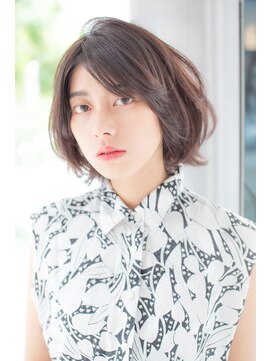 ノーブル 白金台店(Noble by PROGRESS) ひし形シルエット♪こなれ感のある骨格補正の小顔ミディアム