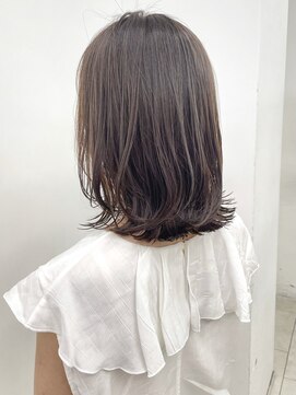 ニューラインギンザ(New-Line 銀座) [中野莉子]ふわっと！鎖骨ミディアム　ニュアンスカラー