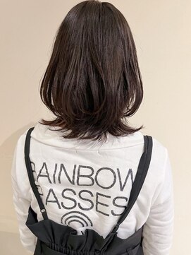 トップヘアー アヴェニュー 刈谷(TOPHAIR Avenue) 人気のくびれ外ハネヘアー/アッシュブラック/ヘルシースタイル