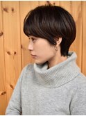 【buZon ブゾン】大人可愛い黒髪前下がりショートボブわ