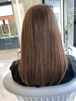 ロンドルーチェ 心斎橋(Lond luce)&nbsp;ダークアッシュ/ミディアムレイヤーカット［髪質改善/縮毛矯正］