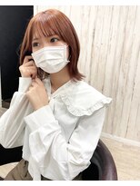 カミエ(kamie)&nbsp;＊ピンクベージュ明るめ ブリーチなしダブルカラー 神戸三宮