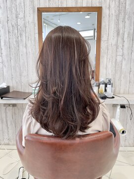 IJK 表参道 小顔大人可愛いモテ髪薄めバングデジタルパーマロングレイヤー