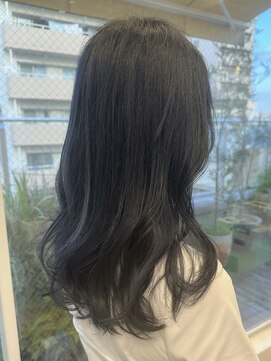 バイオレット ナゴヤ(Violet Nagoya) 【ブリーチカラー】ネイビーグレージュ/ネイビーカラー/ブルー