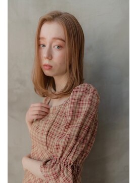 ケアリー 調布(Carelly) 大人かわいい前髪セシルカットココアブラウンフリンジウェーブ