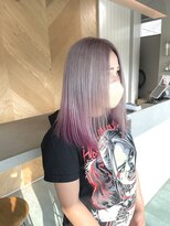 エイト 沖縄豊崎店(EIGHT toyosaki)&nbsp;【EIGHT 豊崎】お客様スタイル_グレーシルバー×ビビットピンク