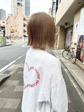 ブリックバイブレイス 千葉 千葉中央(brick by brace) カーキベージュ×外ハネボブ