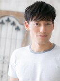 好感度◎ツーブロックくせ毛風アッシュブラックマッシュW上尾