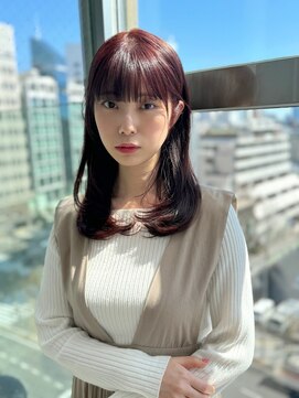 アナ ラーナ(Anna Lanna) 美髪矯正とおとなピンクブラウンとレイヤー【奥村北斗】