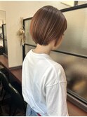 ショートボブ_オレンジカラー