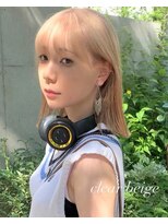 ベレーザ 渋谷(BELEZA)&nbsp;1486ブロンドベージュハイトーンカラー切りっぱなし韓国ボブ