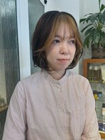 ハク(HaKU) フェイスハイライトカラー/コントラストカラー/重めボブ