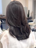 ソヨン 金山店(SOYON)&nbsp;ミディアムレイヤー/暗髪グレージュ/アッシュグレー/赤み消し