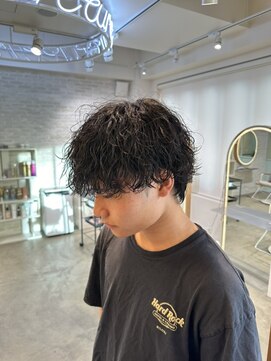 アレアル 広島並木通り店(ALEAR) 波巻きパーマ/ミニウルフ/メンズウルフ