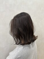 アンドヘアサロン(AND hair salon)&nbsp;大人可愛い外はねボブ/ダークアッシュ/レイヤーカット＠