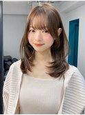 小顔 美髪 レイヤーカット イメチェン ワイドバング"