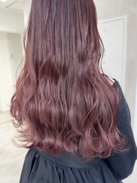 ハオ(hao) 【hao渋谷】akane ピンクカラーロングレイヤー10代20代30代