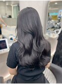 ミニウルフ黒染め髪質改善縮毛矯正酸性ストレートレイヤー/博多