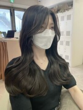 ユニ 表参道(uni) #64/韓国/韓国風/レイヤーカット/後れ毛/くびれヘア/前髪/表参道