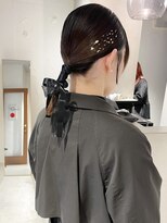 ラミエ バイ メルト 吉祥寺(lamie by melt)&nbsp;久保田)結婚式参列ヘアお呼ばれヘアセットタイトアレンジ