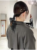 久保田)結婚式参列ヘアお呼ばれヘアセットタイトアレンジ