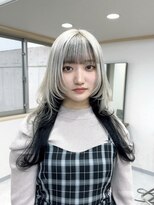 エゴ 池袋(EGO)&nbsp;ホワイトカラー/インナーカラー/ウルフカット/アウターカラー