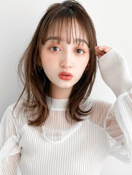 リヤン 表参道(lyann) オリーブグレーレイヤーカット黒髪小顔カット20代30代40代◎