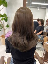 リル 茅ヶ崎(Liru:)&nbsp;【ami】オリーブベージュ/ブリーチなしダブルカラー /韓国風巻き