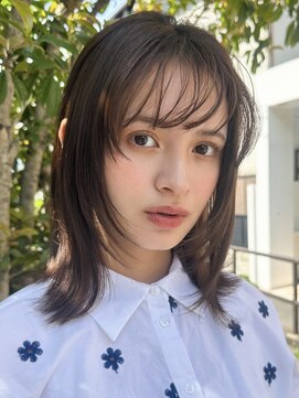 ロンド ボーイ 表参道(Lond BOY) グレーブラウン/ミディアムレイヤーカット/ダークアッシュ/原宿