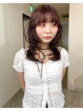 ニコフクオカヘアーメイク(NIKO Fukuoka Hair Make) 【NIKO】福岡ブリーチなしダブルカラー.ミディアムレイヤー