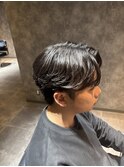 【フェザーパーマ】MEN’S HAIR/刈り上げセンターパート/木更津