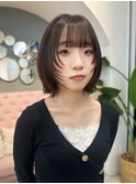 ココアベージュ/オリーブグレー/小顔