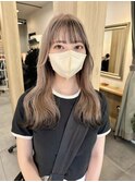 ミディアムレイヤーカット/髪質改善/韓国/前髪/新宿/ブリーチ