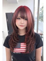 ココ 横浜(coco)&nbsp;★チェリーレッド&ローズブラウン×レイヤーカット