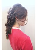 ふわくしゅねじり ヘアアレンジ ヘアセット＠原宿