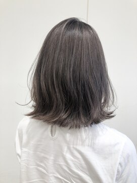 モリオフロムロンドン 大宮店(morio from London) 【morio坪井】ケアブリーチ 外ハネ柔らかグレージュボブ