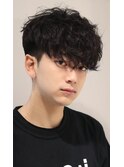 マッシュパーマ スパイラルパーマ×前下がりマッシュ