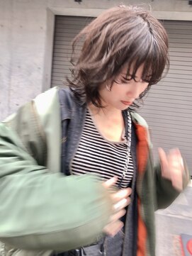 エイン(EYN) くすみブルー大人かわいいミニウルフ20代30代テラコッタb